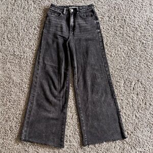 PacSun Puddle Wide-Leg Denim Jeans - Black size 24